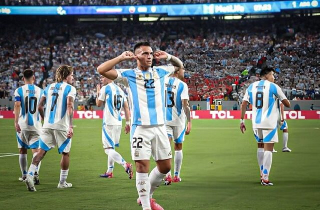 Lautaro Martínez scores for Argentina vs Chile qualify for Quarter