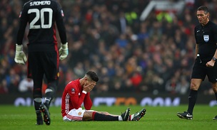 Marcos Rojo Injured Manchester United