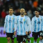 The Argentina team Lionel Messi