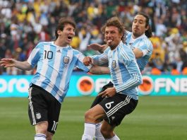 Lionel Messi Gabriel Heinze Argentina