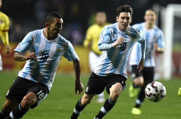 Lionel Messi Carlos Tevez Argentina