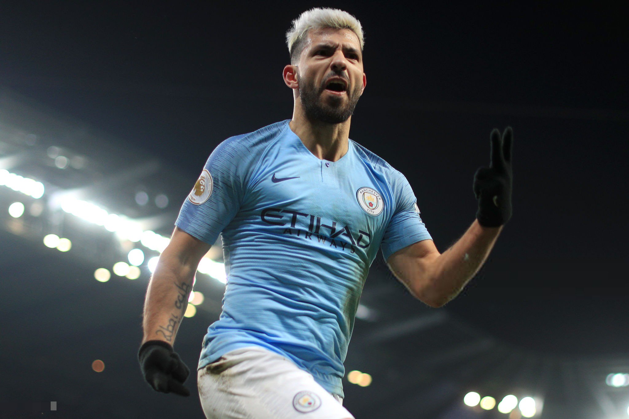 Sergio Aguero Scores For Manchester City In Win Against