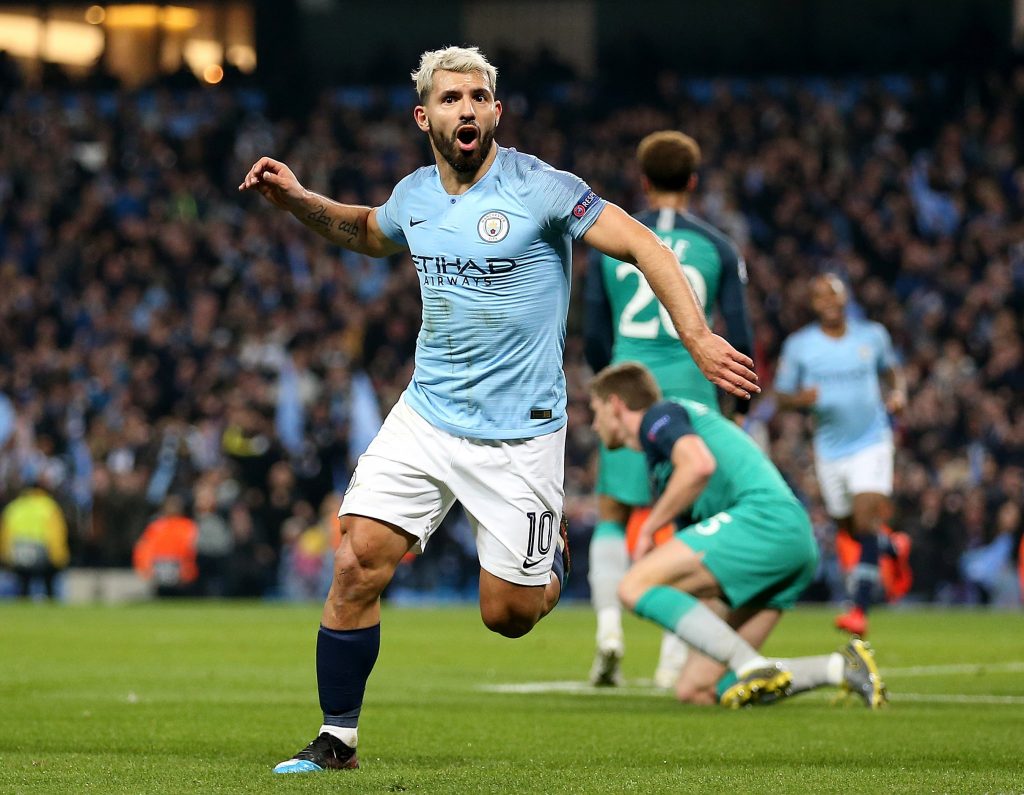 Sergio AGUERO scores for Manchester City in Champions League defeat to ...