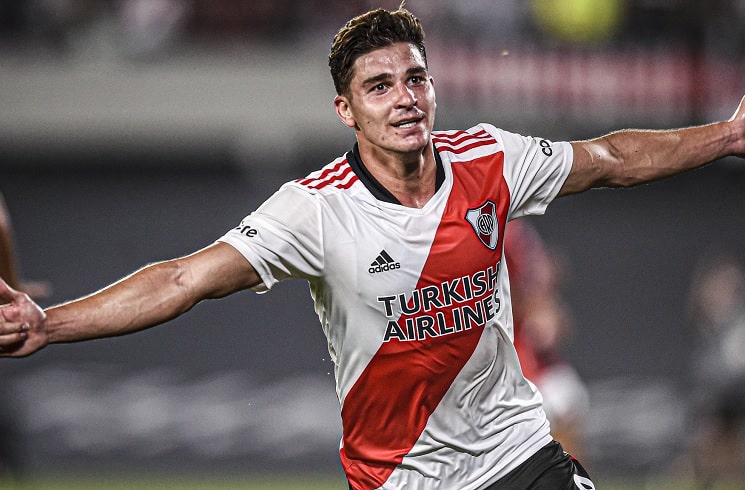 2021/22 River Plate Home Jersey 9 Julian Alvarez - Argentina Superliga