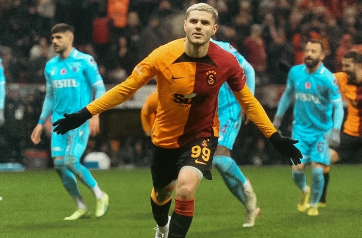 Mauro Icardi scores for Galatasaray in 2-1 win vs. Trabzonspor