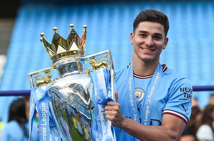 ISTANBUL - Maximo Perrone of Manchester City FC with UEFA