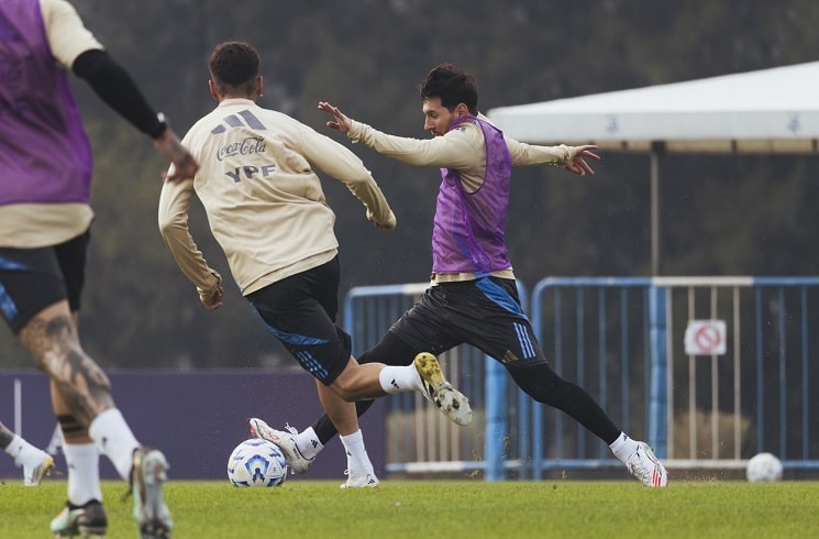 Argentina team back in training before Colombia match