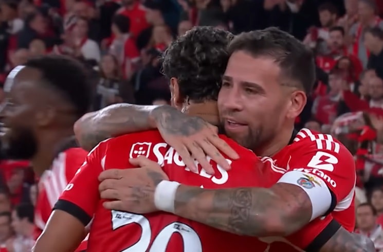 Nicolás Otamendi scores for Benfica, Gianluca Prestianni assists in 5-0 win vs. Arouca