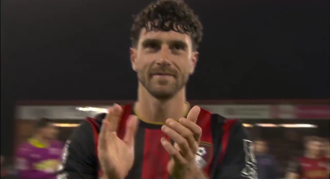 Bournemouth fans give Marcos Senesi send off after final home match