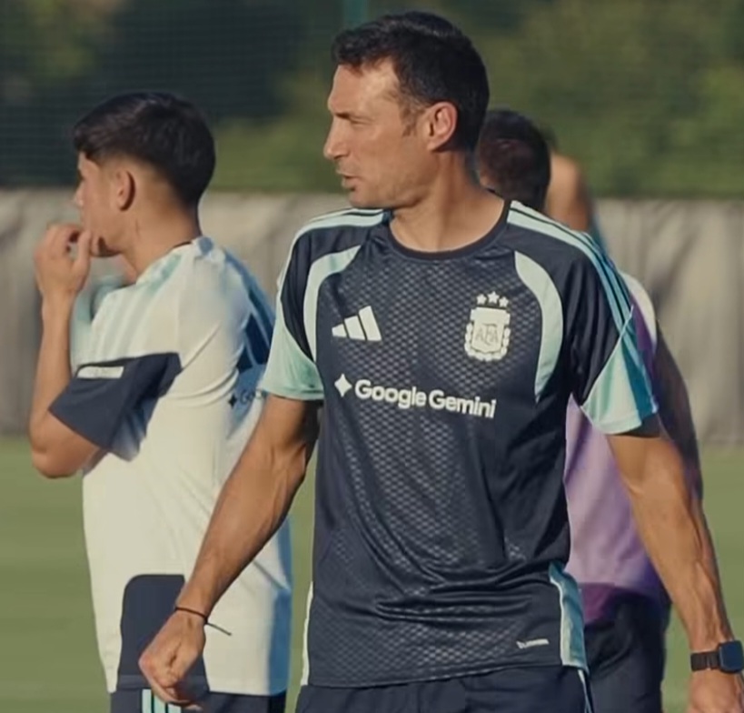 Reigning World Cup champions Argentina national team train for first time at training camp