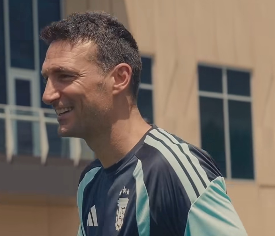 Argentina national team coach Lionel Scaloni at press conference, Lionel Messi