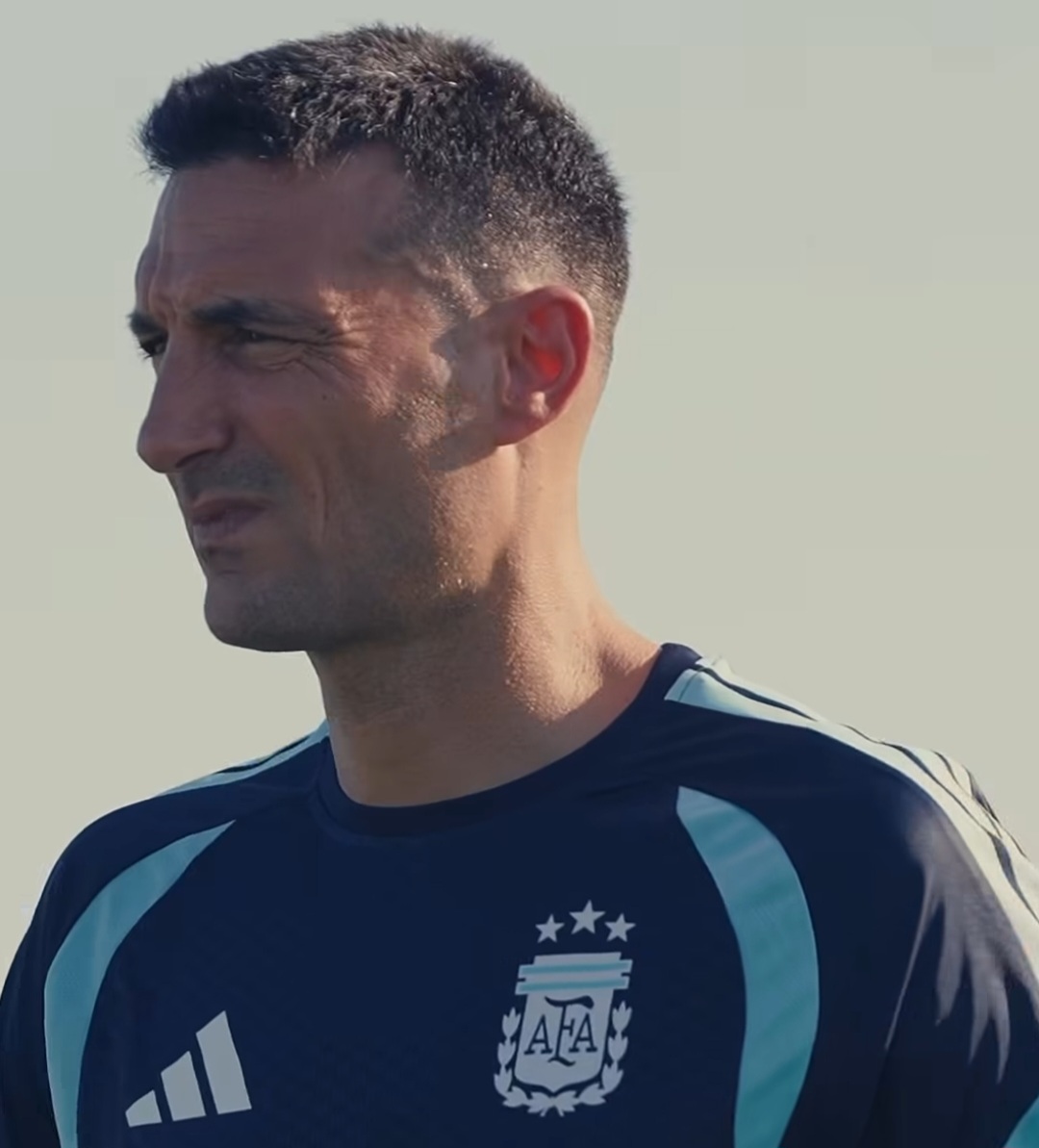 Argentina national team coach Lionel Scaloni speaks at press conference before Jordan game