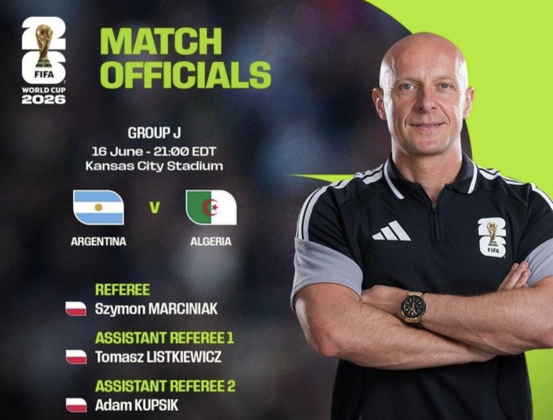 Szymon Marciniak to referee Argentina vs. Algeria at World Cup